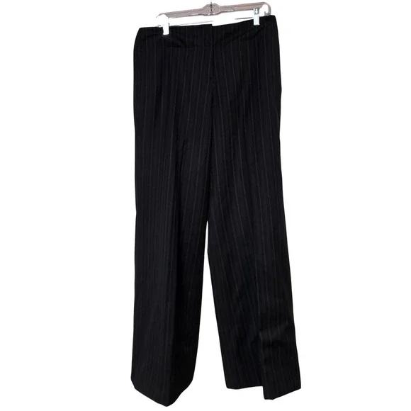 Vintage Y2K Signature by Larry Levine Grey Blue Pinstripe 3 Piece Suit Womens 12 - Picture 11 of 16